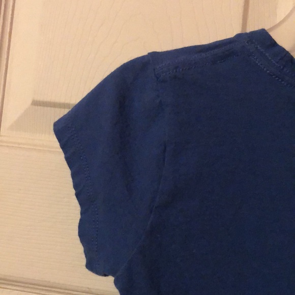 Texas Rangers Logo Graphic Blue T-Shirt Girls Large L 10/12 MLB Baseball Fun - Picture 9 of 12